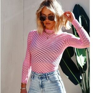 Davi & Dani Millenium Dreams Sheer Long Sleeve Top - NWT - XL